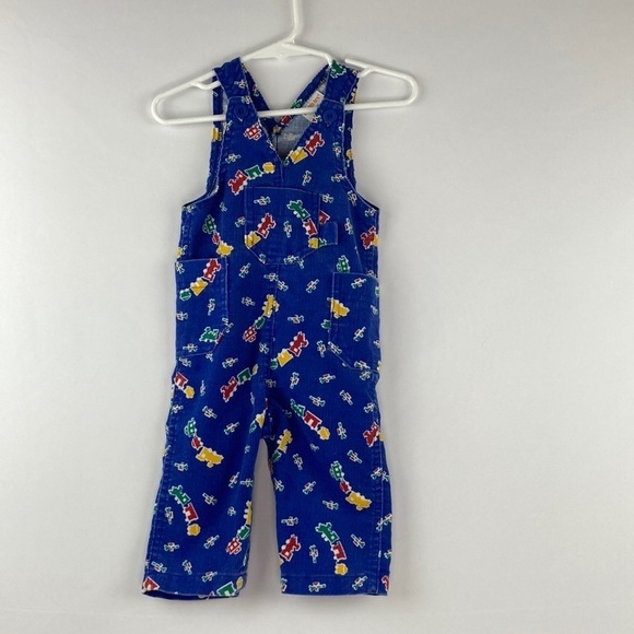 Vintage health-Tex blue train corduroy overalls